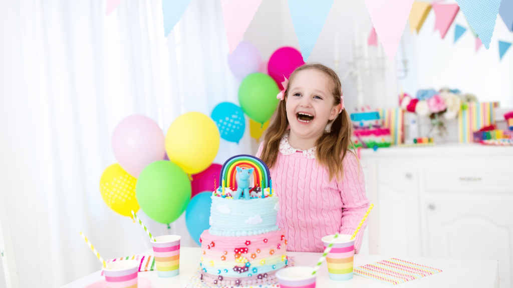 Rainbow birthday theme for girls 