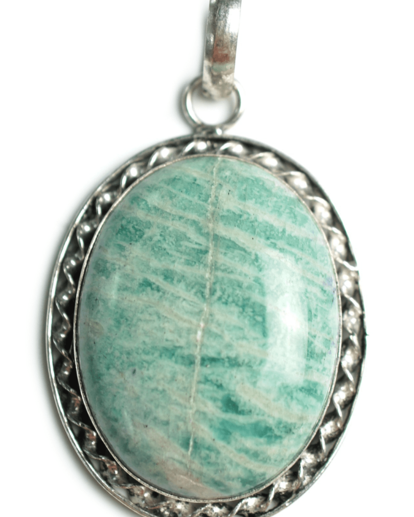 Amazonite is a green crystal that is often referred to as the "Stone of Courage" or the "Stone of Truth."