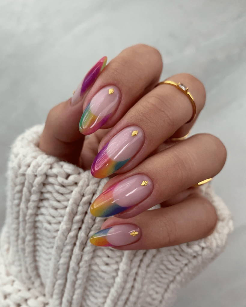 Ombre Pride French Tips