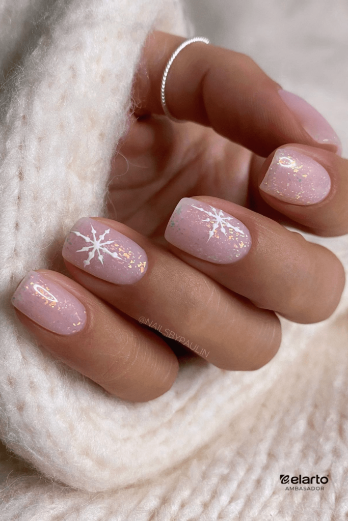 Snowflake Nail Designs for a Chic Christmas