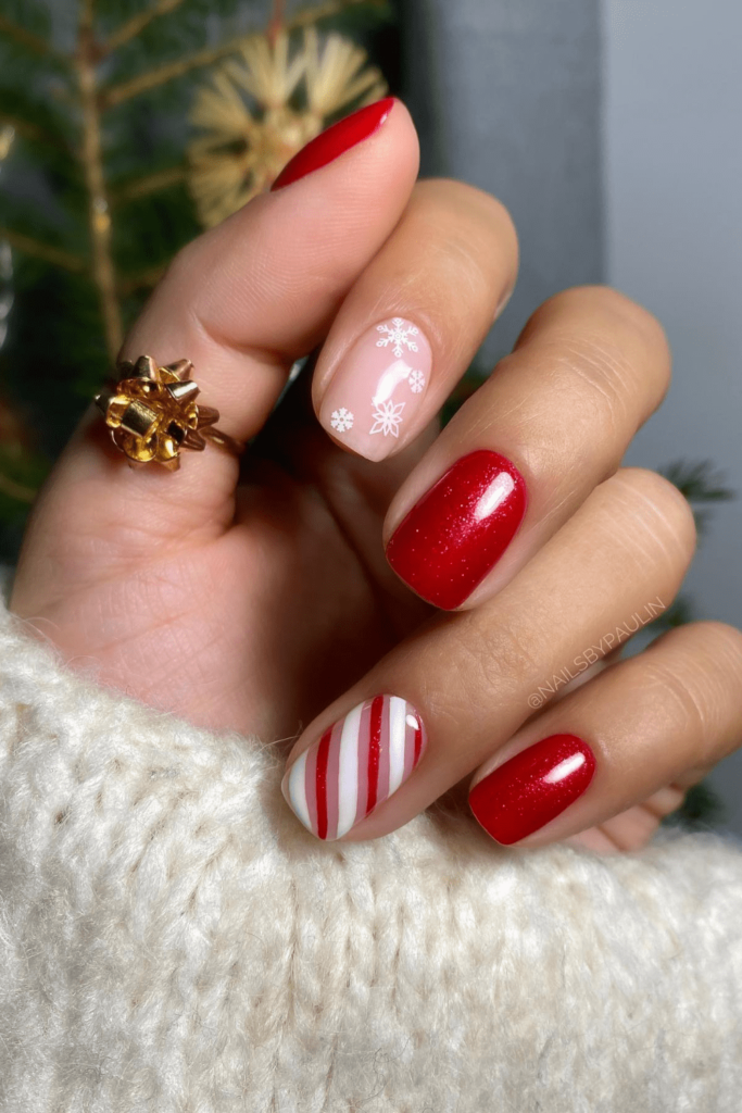  Fiery Red Christmas Nails