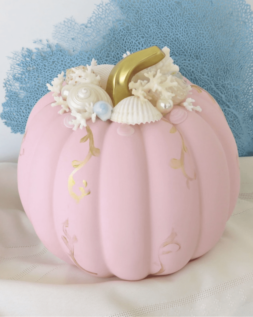 Pink Ceramic Pumpkin
