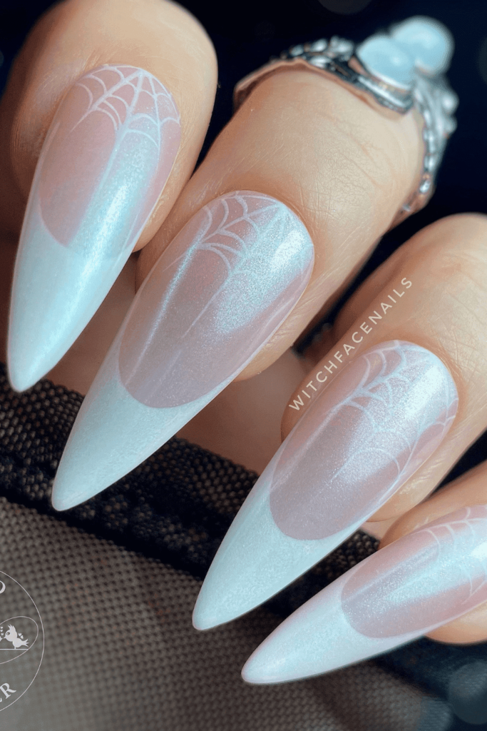 Glazed spiderweb nails