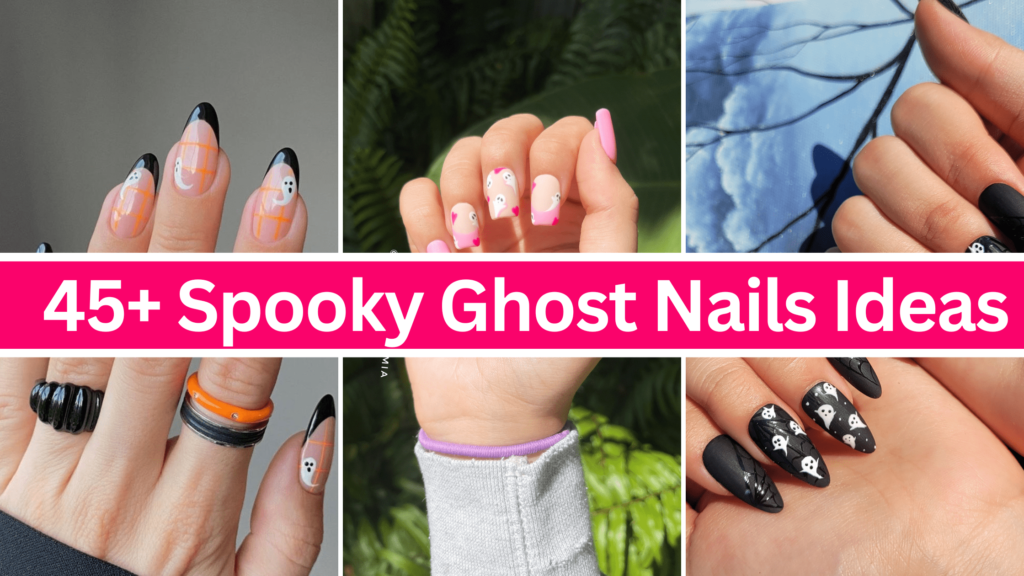 45+ Spooky Ghost Nails Ideas