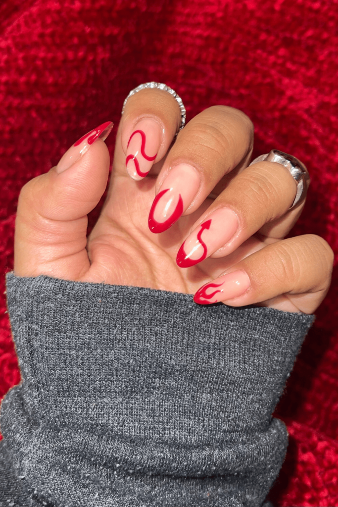 Red Devil Halloween Nails
