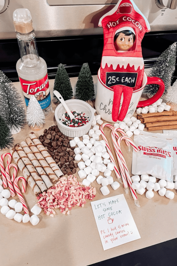 Breakfast with elf, elf on the shelf toddler Idea